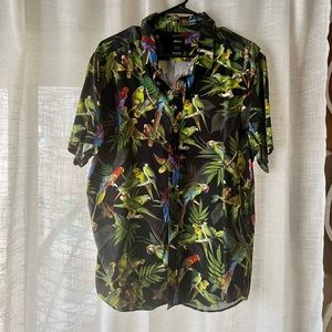RVCA Squawker Parrot Short Sleeve Button Up